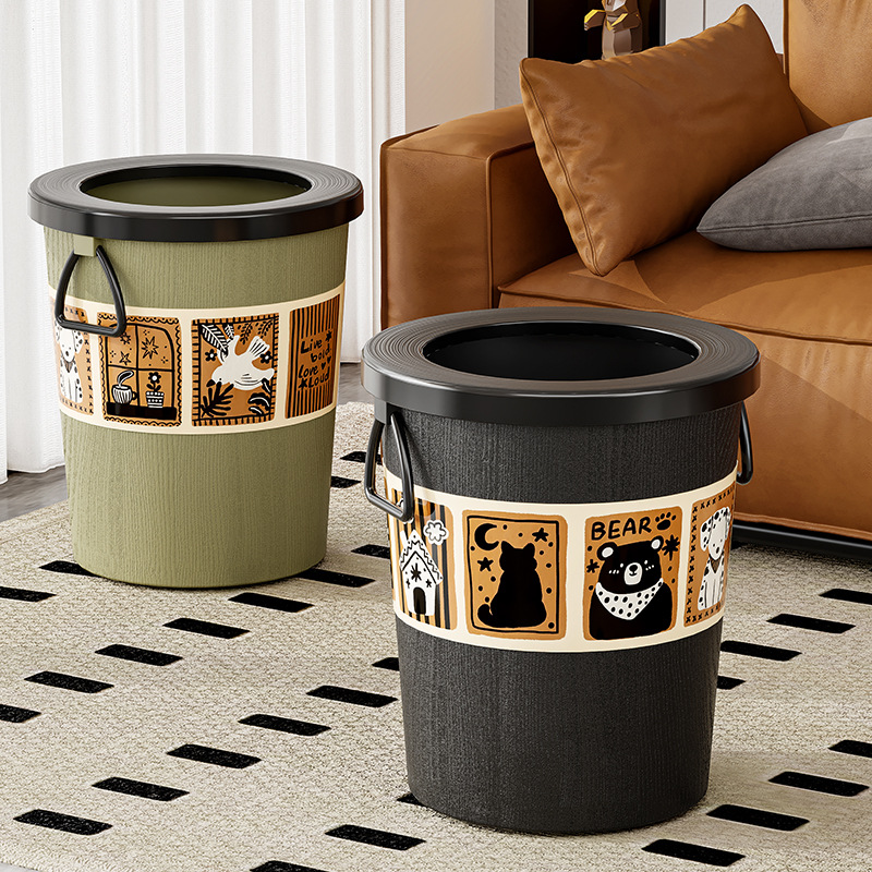Home Essentials Bathroom Storage - Pattumiera grande in stile vintage estetica