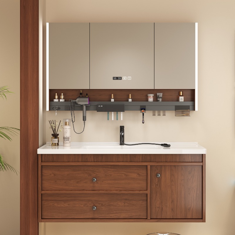 Home Bathroom Vanity Combo - Mobiletto da Bagno Bianco, Espositore da