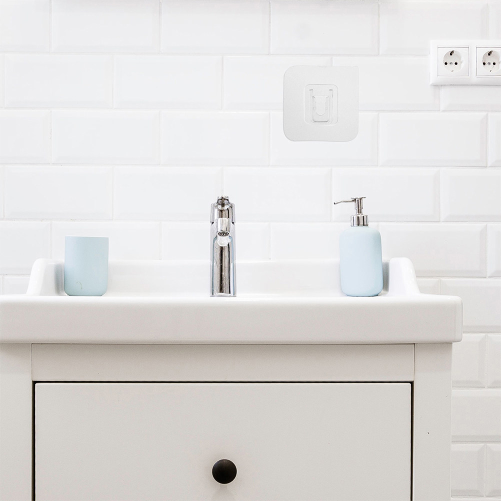 Home Bathroom Organizer - 20 set di ganci adesivi trasparenti