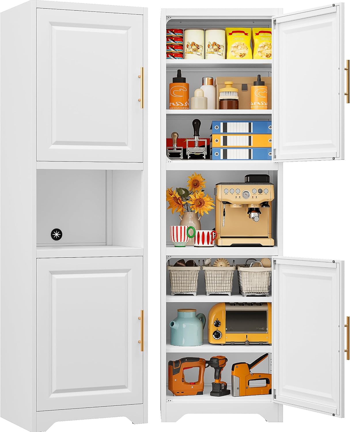 Home Bathroom Organizer - Armadio stretto alto 67 pollici con