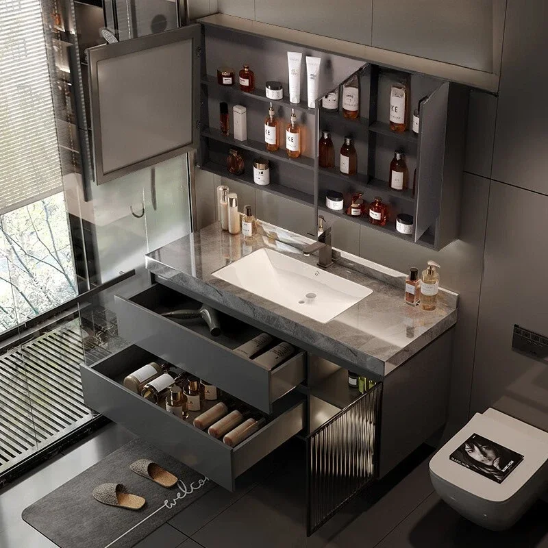 Mobile da bagno di lusso con l - Home Bathroom Vanity Combo recensione e prezzo