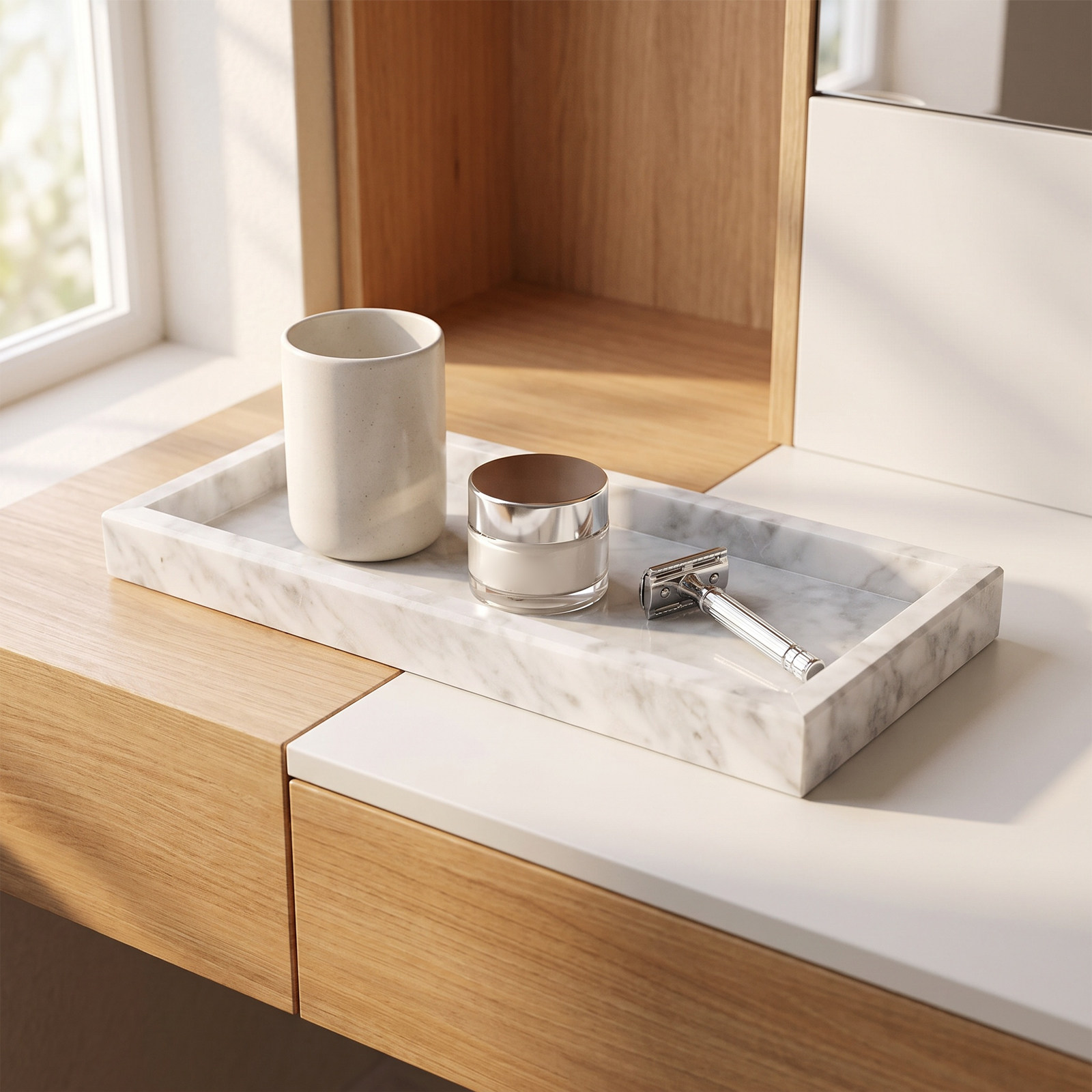 Vassoio rettangolare in marmo  - Home Bathroom Organizer recensione e prezzo