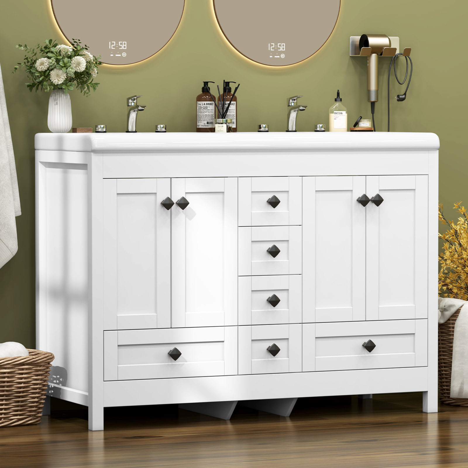 Mobile da bagno bianco da 47,3 - Home Bathroom Vanity Combo recensione e prezzo