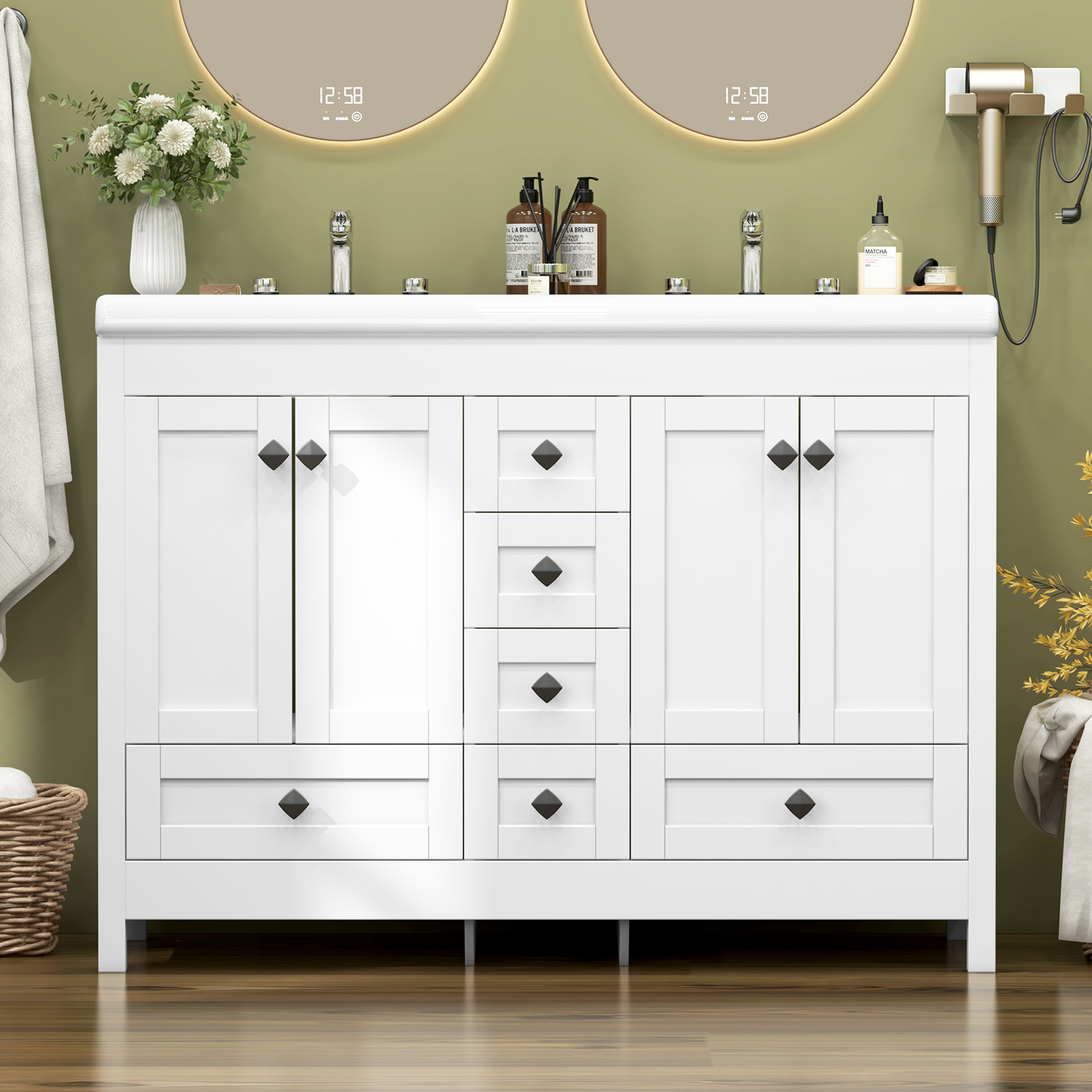 Mobile da bagno bianco da 47,3 - Home Bathroom Vanity Combo recensione e prezzo